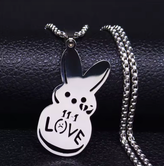 Lil Peep Love Rabbit Sad for love Pendant Necklace Stainless Steel Necklace