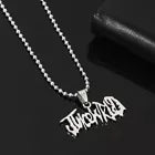 Juice WRLD Letter goth steel necklace