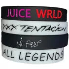 Lil Peep, Juice Wrld, XXX Tentacion & All Legends Silicone Wristbands- All Four!